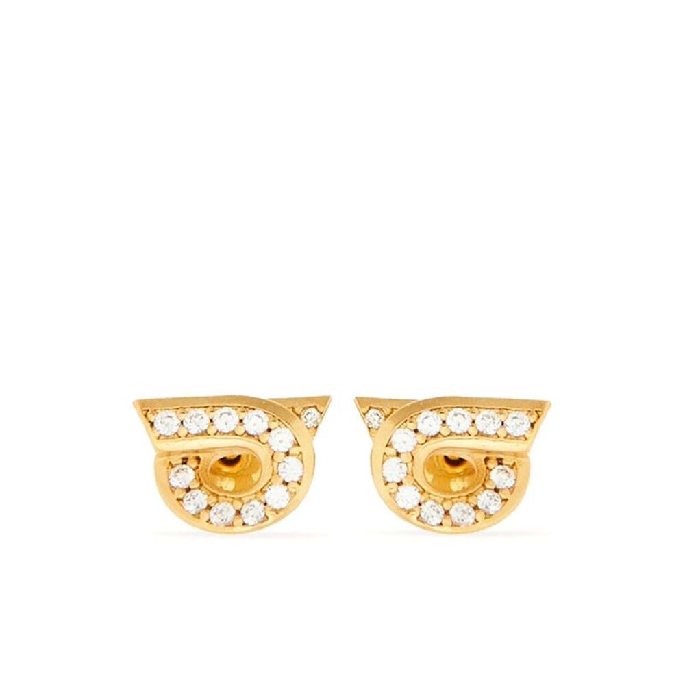 Gancini Earrings With Rhinestones (S) Women